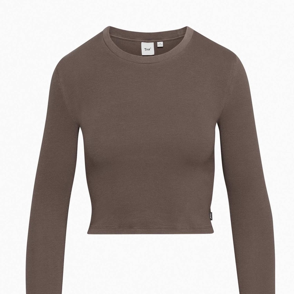 Aritzia Tna HomeStretch Ribbed Cropped Longsleeve